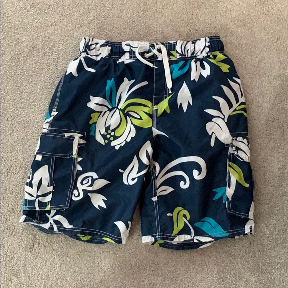 Navy Tropical Board Shorts